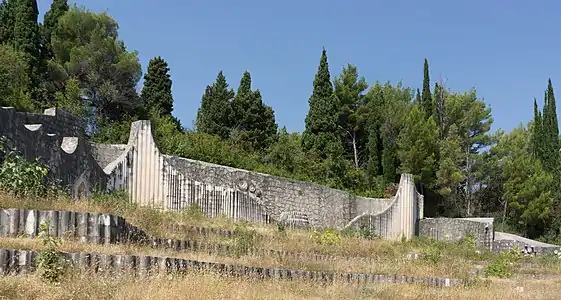 View of an abandoned monument