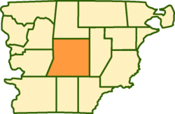 Location of Paso de Indios Department