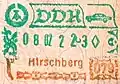 Hirschberg crossing passport stamp.