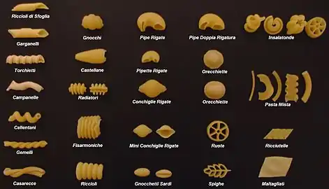 Pasta designs, including maltagliati.