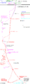 Map of Path 66 located in the upper section, left of the other two 500 kV lines south of Round Mountain substation