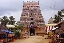 Durgambikai temple gopuram in Patteeswaram, photograph taken in 1999