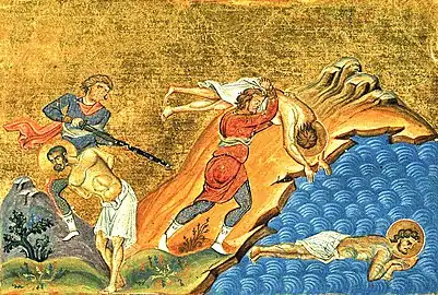 Martyrs Paul, Pausirius, and Theodotian, brothers, of Egypt.