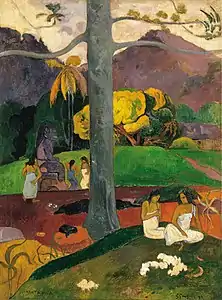 Paul Gauguin, Mata Mua - in olden times, purchased by Agnew's in 1984 on behalf of Baron Thyssen and Jaime Ortiz-Patiño, present owner: Thyssen-Bornemisza Museum.