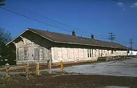 The former station in 1991, prior to restoration