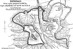 Plan of Pavagadh, 1847, by J Ramsay