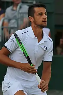 Image 44Mate Pavić was part of the 2023 winning mixed doubles team. It was his first mixed doubles title at Wimbledon, third mixed doubles major title, and sixth overall major title. (from Wimbledon Championships)