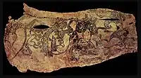 Pazyryk tattoo design with zoomorphic symbols, 4th century BC. A precursor of the new Ordos designs.