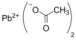Skeletal formula of lead(II) acetate
