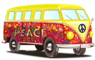 Peace symbols and flowers were an aesthetic of the counterculture and hippie movements of the 1960s.