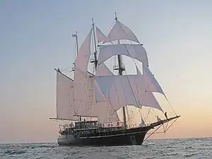 Peacemaker Marine 1 under full sail