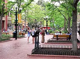 Pearl Street Mall in downtown Boulder, Colorado