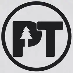 Circular logo with the text "PT"; an outline of a tree appears in the "P"