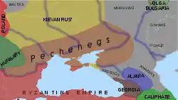 Pecheneg Khanates and neighbouring territories, c.1030