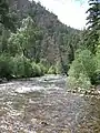 Pecos River between Terrerro and Pecos, New Mexico