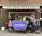 Modern day peddler in Amsterdam, Netherlands, c. 2020
