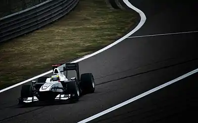 Pedro de la Rosa driving for the inaccurately named BMW Sauber at the 2010 Chinese Grand Prix