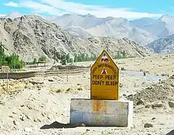 Peep, Peep - Don't Sleep. Sign in Ladakh.