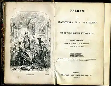 Frontispiece to Pelham (novel) by Edward Bulwer-Lytton, 1849