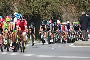 The peloton in Savona