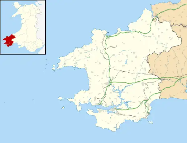 Rudbaxton is located in Pembrokeshire