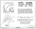 Pena Adobe Park map by NPS in 1966