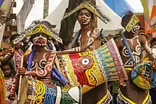 Tifa drums at a Papuan Sing-sing.