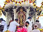 Silver chariot procession on Thaipusam eve in Penang, Malaysia