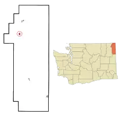 Location of Ione, Washington