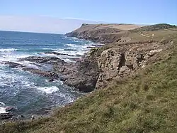 View of Pentire Point taken from Polzeath
