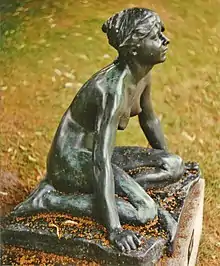 Grodan (The Frog), Paris 1889, by Per Hasselberg. Cast in bronze 1957 for Rottneros Park near Sunne in Värmland, Sweden