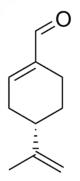 Skeletal formula of perillaldehyde