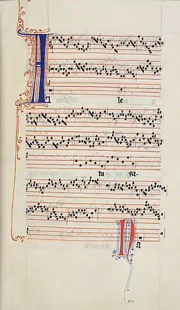 Image 20Alleluia nativitas by Perotin from the Codex Guelf.1099 (from History of music)