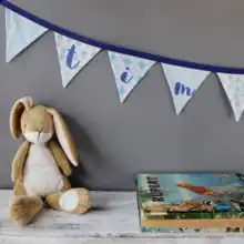 Example of personalised baby bunting