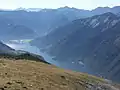 View from mountain top of Big Unnütz towards Pertisau (SW)