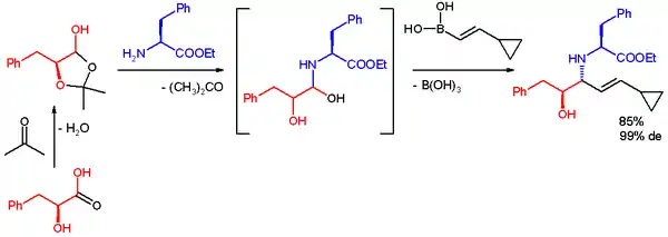 Petasis reaction example (Kumagai et al.)