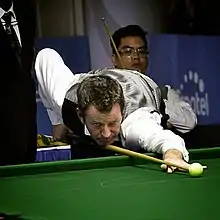 Peter Gilchrist playing billiards