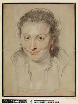 Peter Paul Rubens - Drawing of Isabella Brant, his first wife, 1621