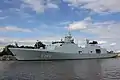 HDMS Peter Willemoes at Aura River on 31 August 2014.