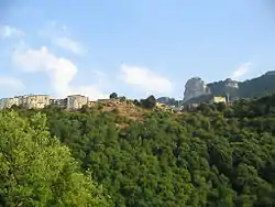 View from below with a peak of the Alburni