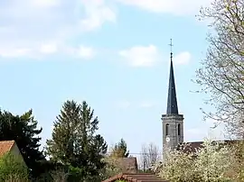 The church tower in Petit-Noir