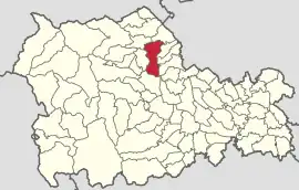 Location in Neamț County