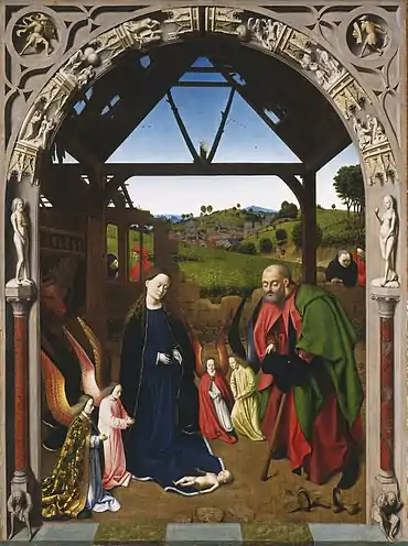 Petrus Christus, Nativity, oil on panel, 127.6 x 94.9cm, National Gallery of Art, Washington, D.C.