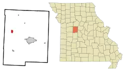 Location of La Monte, Missouri