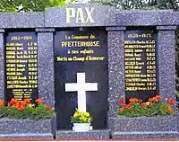 War Memorial at Pfetterhouse- The last along the Western Front.