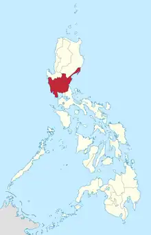 Map of the Philippines highlighting Central Luzon