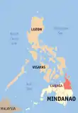 Map of the Philippines highlighting Caraga