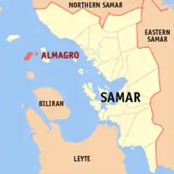 Map of Samar with Almagro highlighted