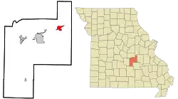 Location of St. James, Missouri