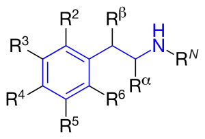 Phenethylamine structure diagram